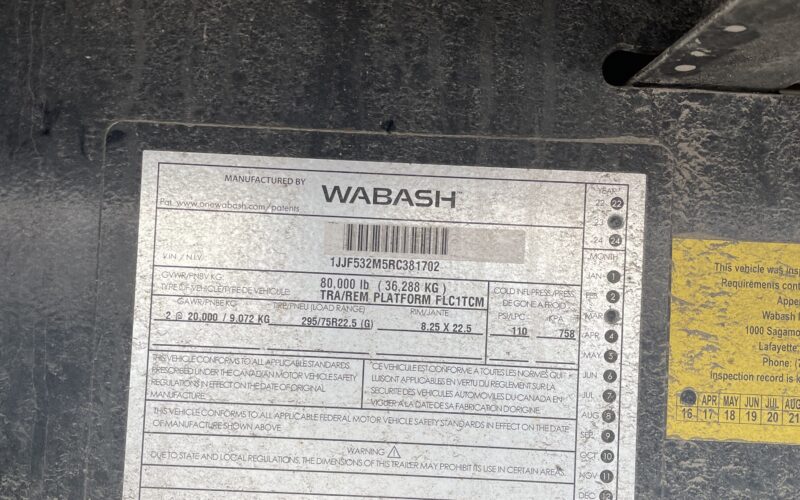 2024 WABASH FLATBED COMBO flat 53′